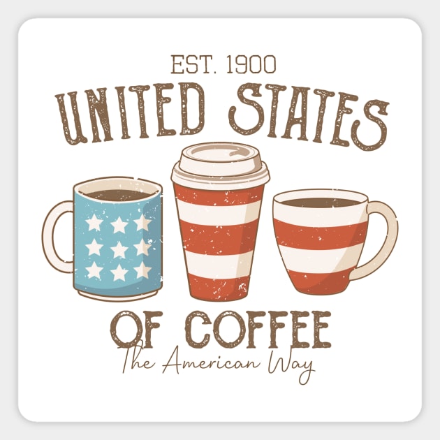 UNITED STATES OF COFFEE Magnet by Vintage Fandom